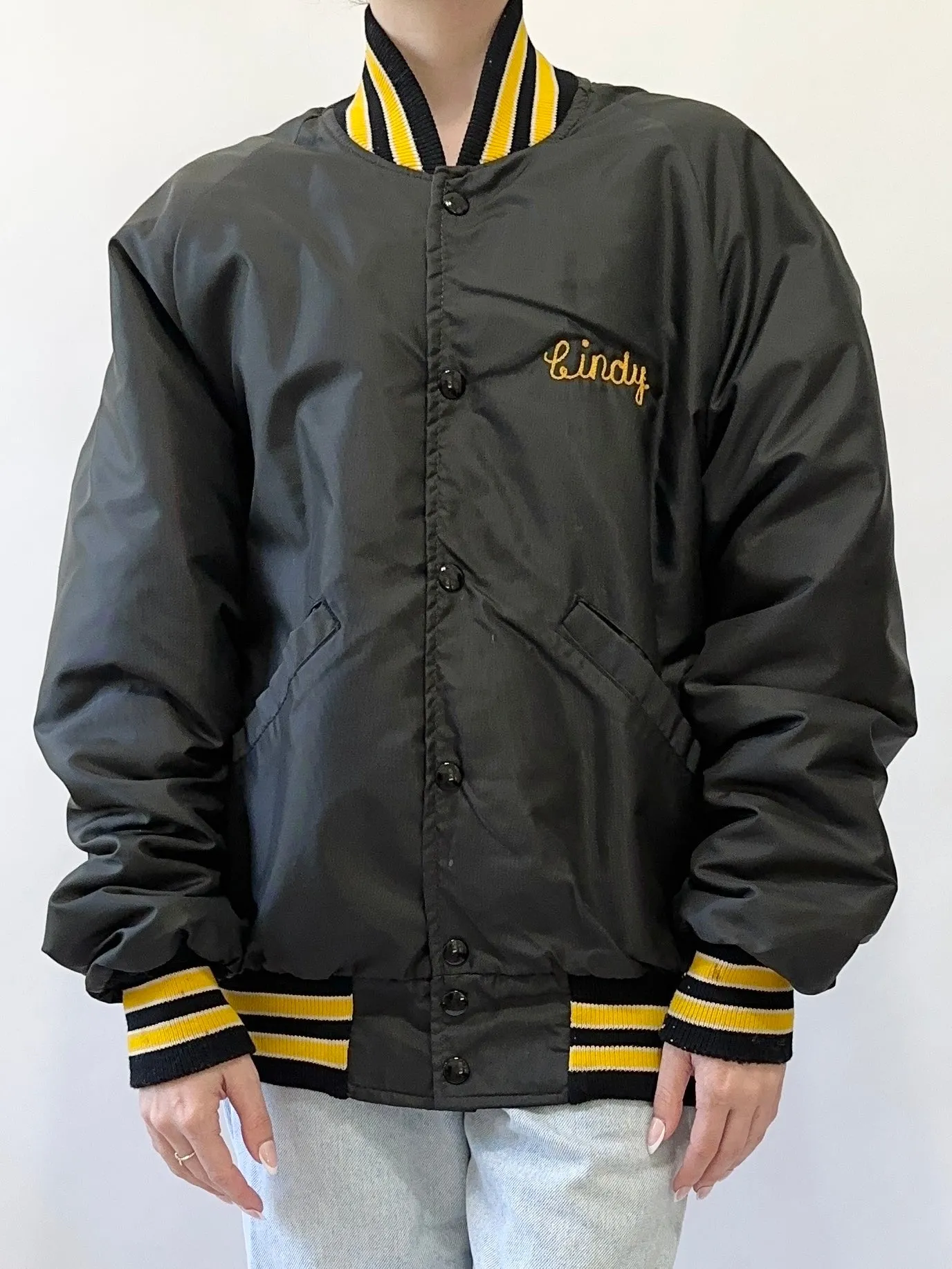 1980's Bishop Foley Venturettes Varsity Cheerleading Bomber Jacket (S)