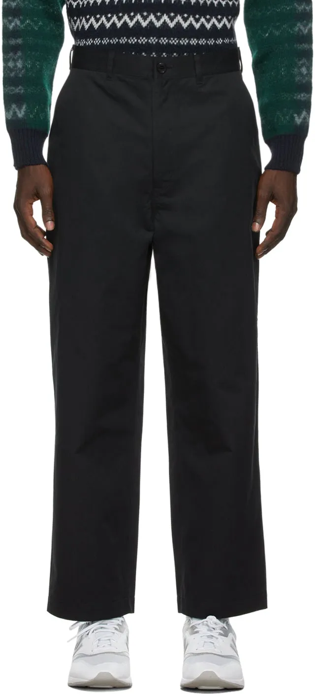Comme des GarÃ§ons Homme Black Weather Trousers