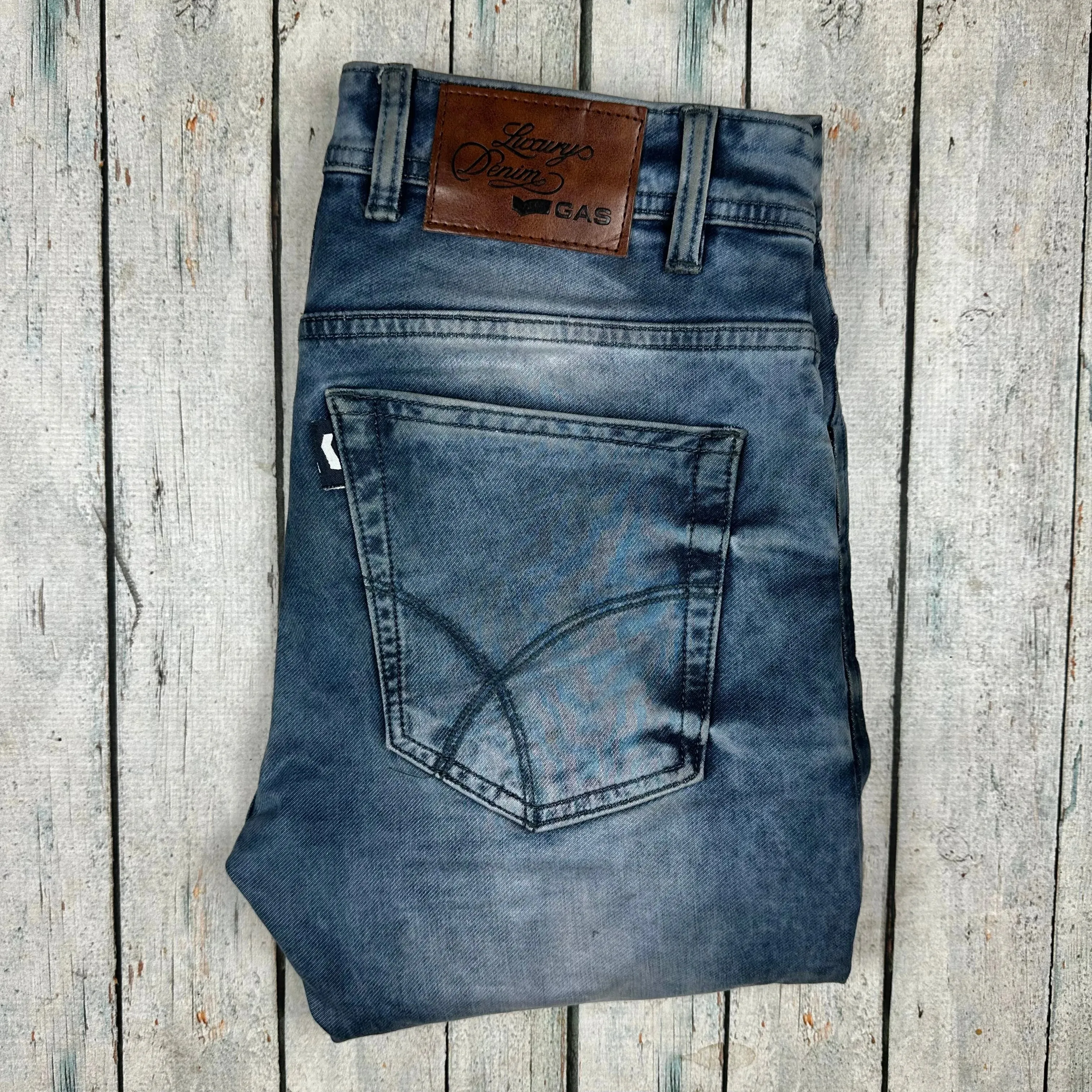 GAS Italian Mens Slim Fit Denim Jeans -Size 32