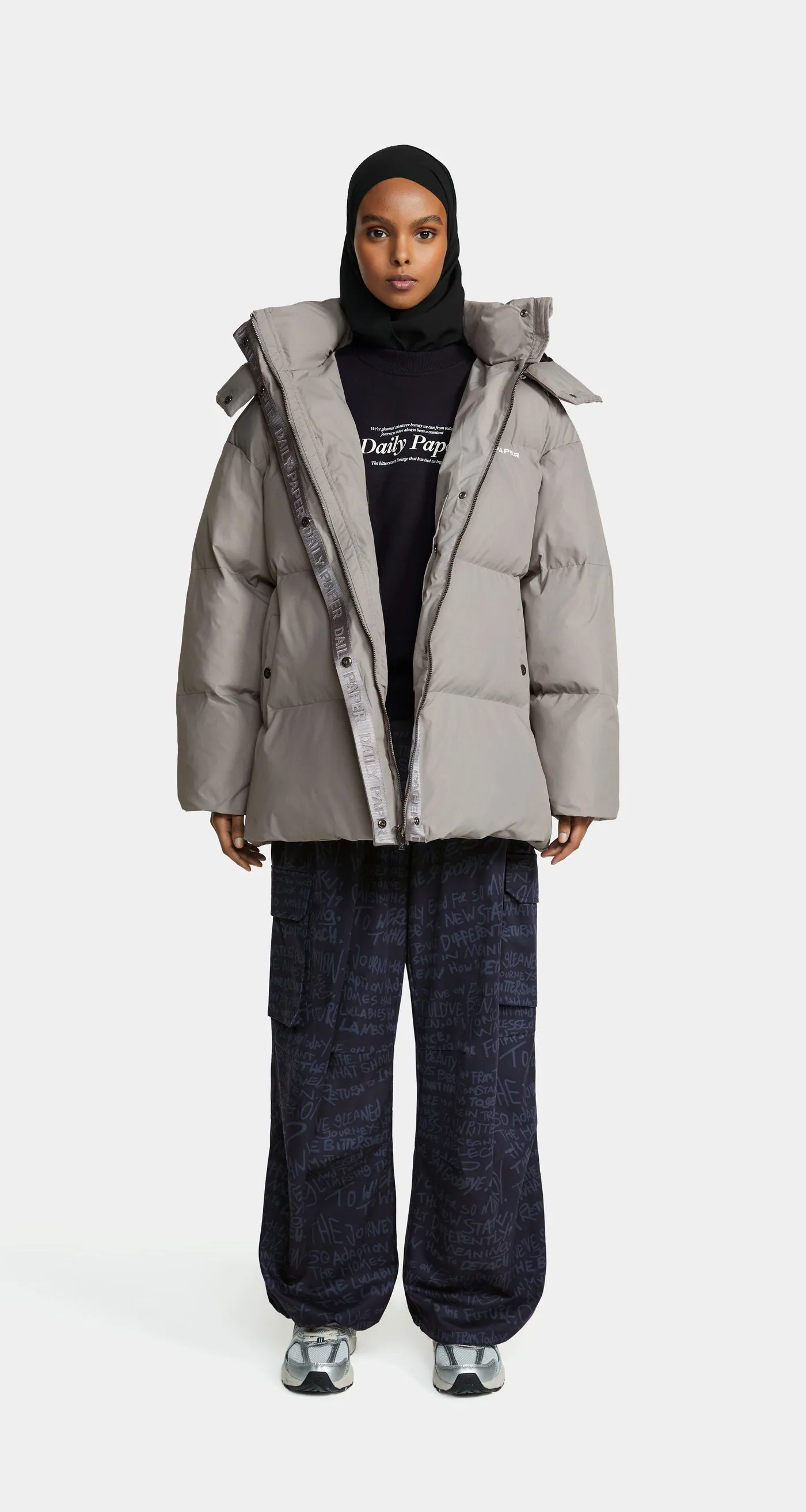 Grey Flannel Oversized Ricole Puffer