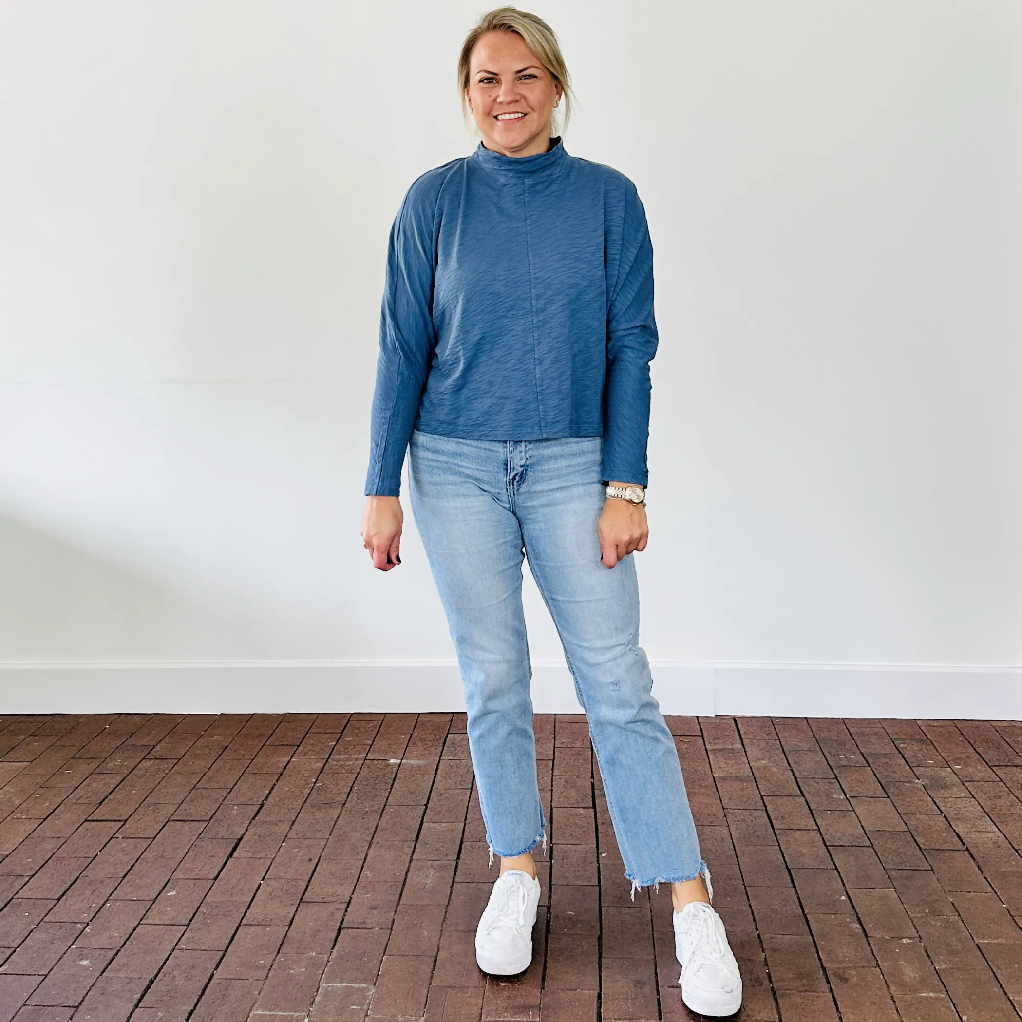Long Sleeve Mock Pullover