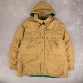 MEN'S VINTAGE 1980S HOODED PUFFER JACKET - X-LARGE