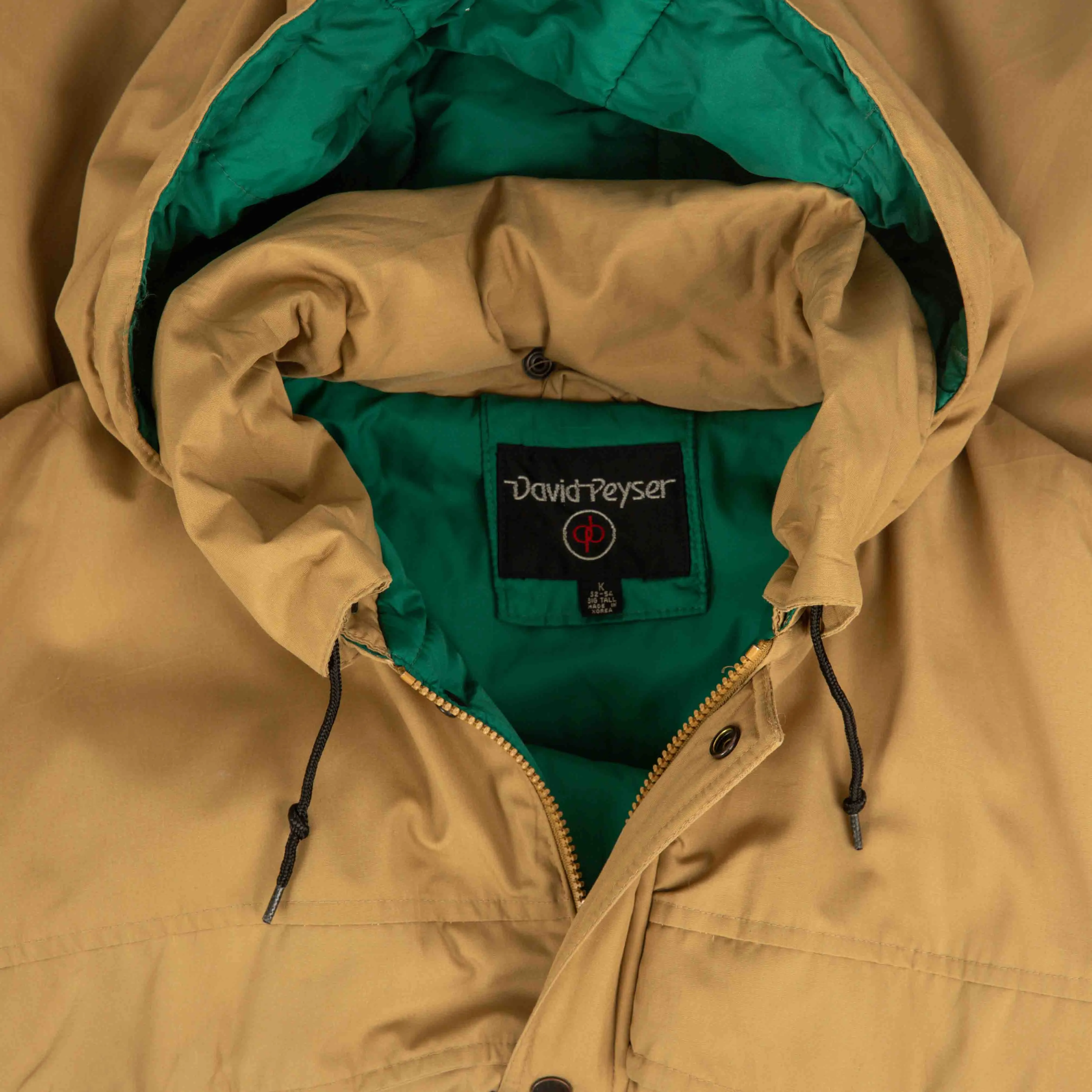 MEN'S VINTAGE 1980S HOODED PUFFER JACKET - X-LARGE