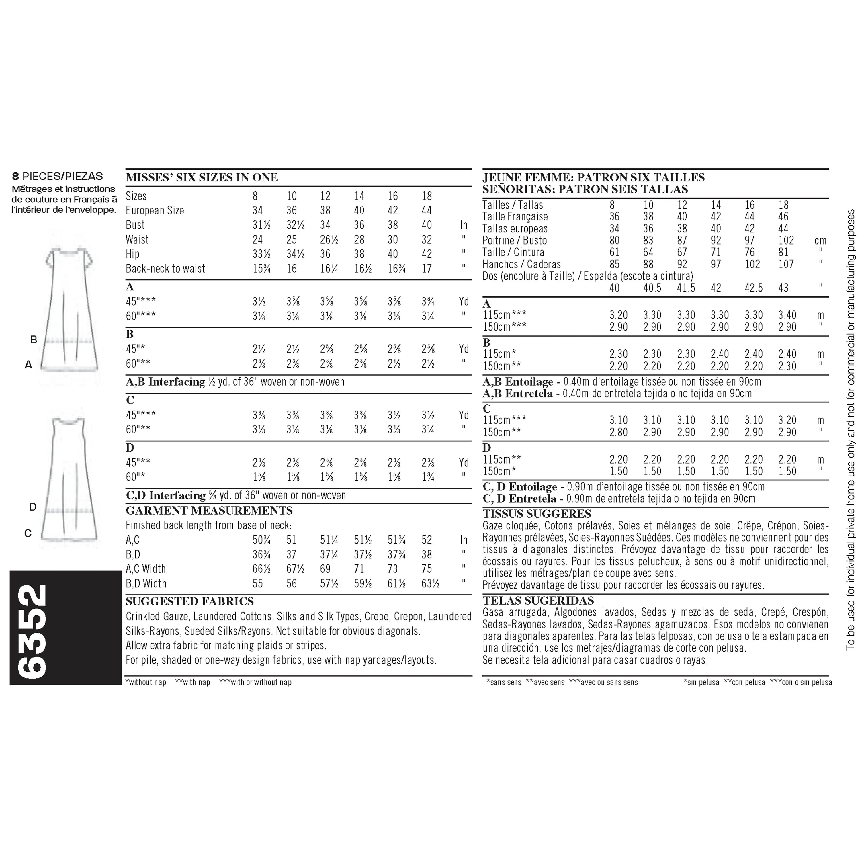 New Look Sewing Pattern 6352 - Misses Dresses
