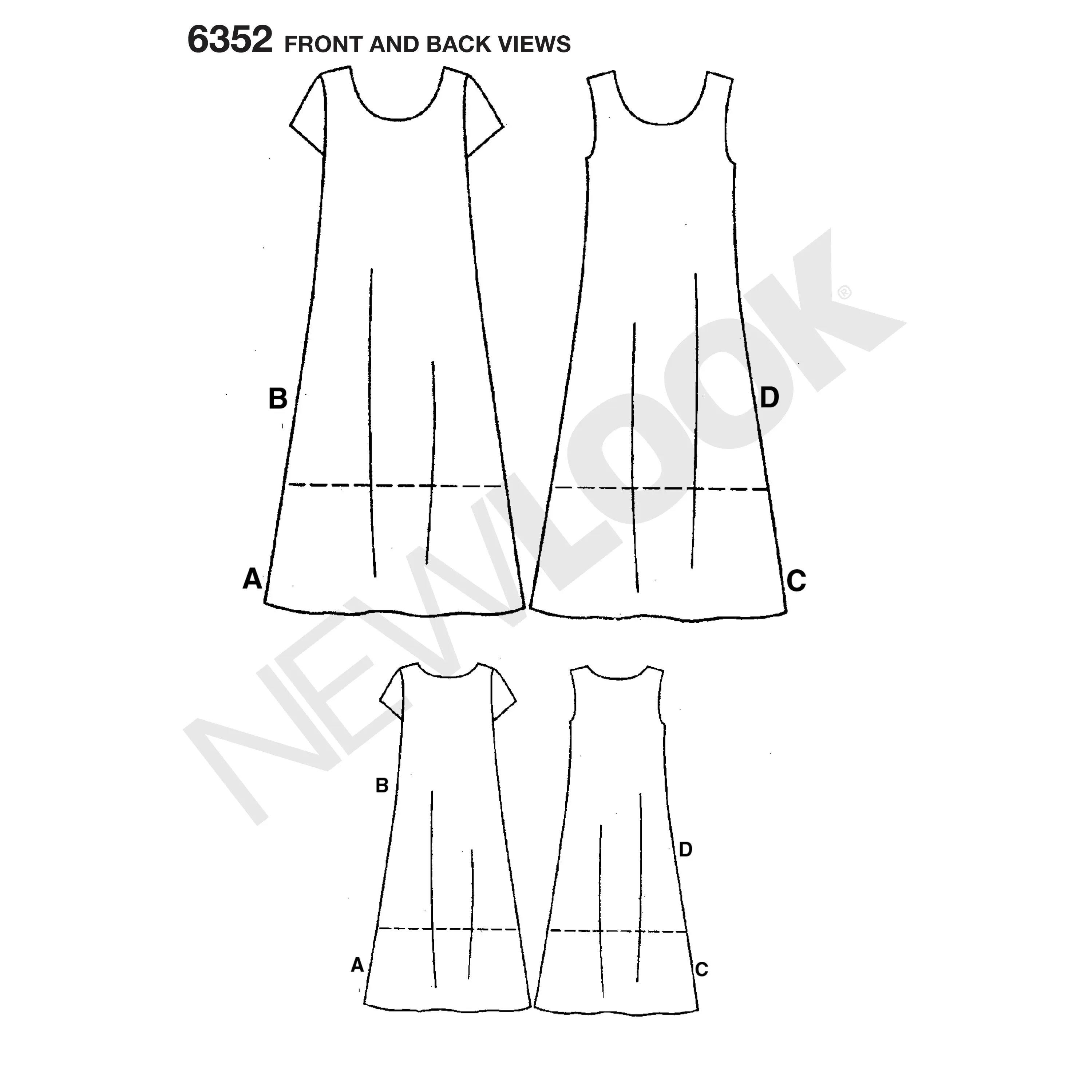 New Look Sewing Pattern 6352 - Misses Dresses