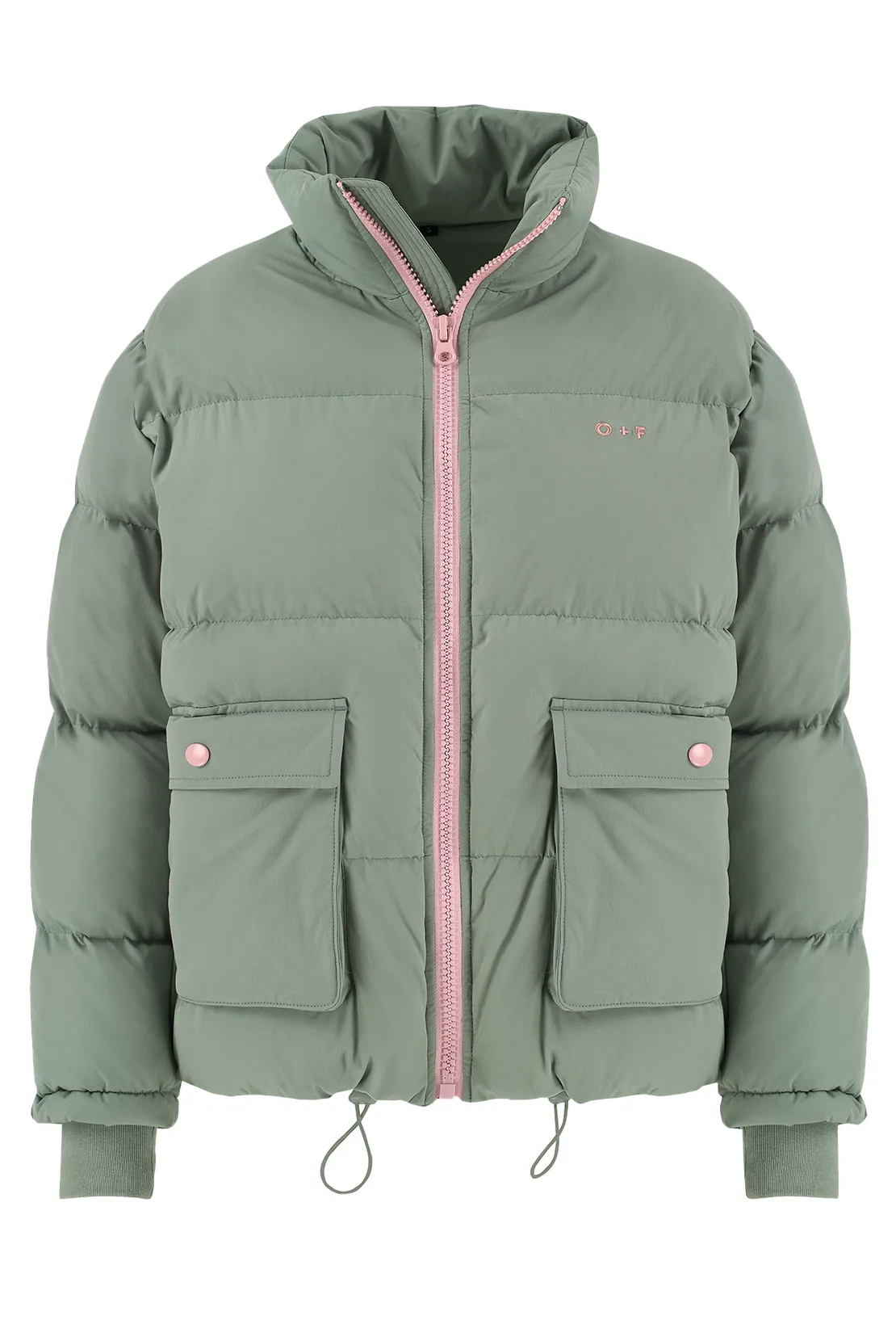 O&F Sage Green Puffer Jacket