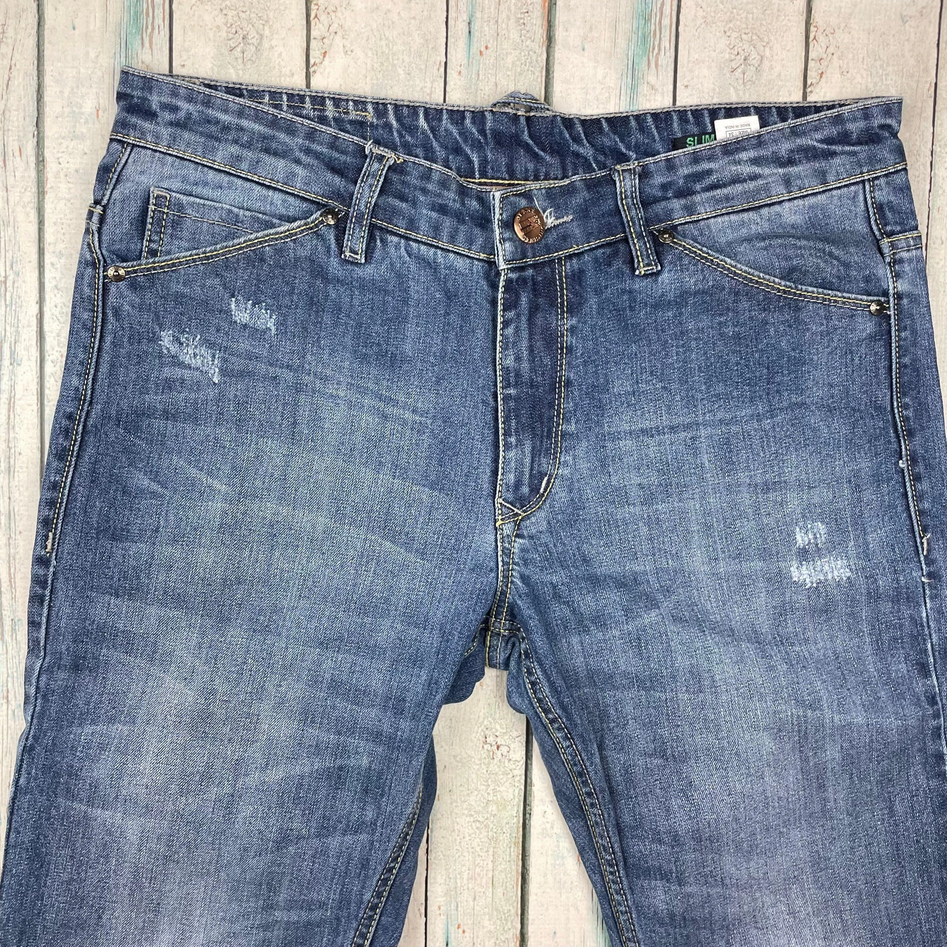 United Colors of Benetton Mens 'Slim' Fit Jeans- Size 34
