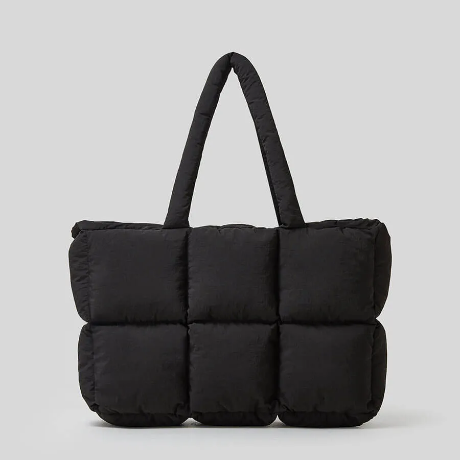Winter Quilted Puffy Puffer Shoulder Tote Bags-Showtown