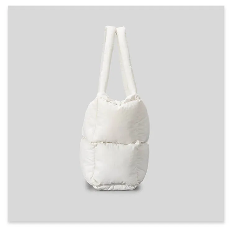Winter Quilted Puffy Puffer Shoulder Tote Bags-Showtown